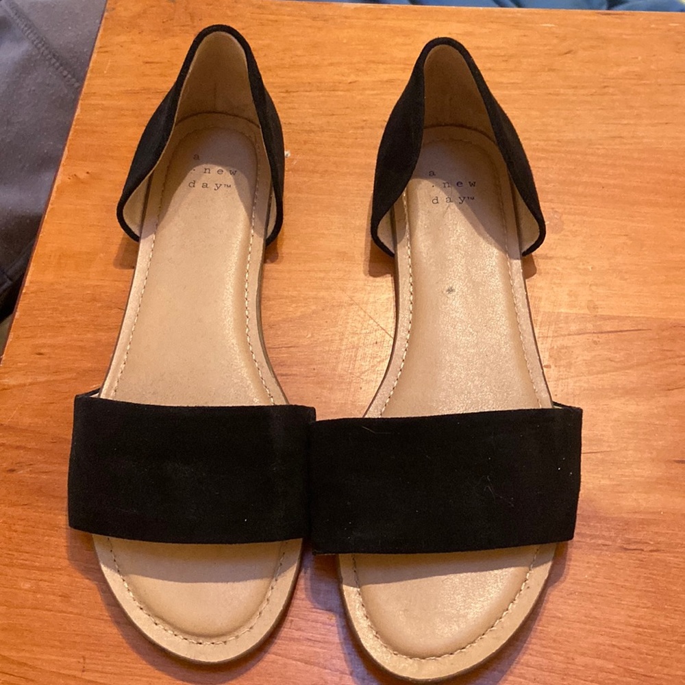 black sandals